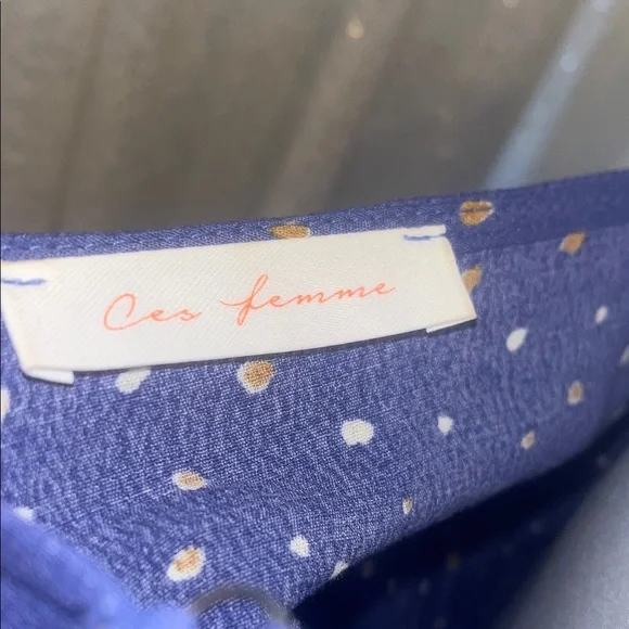 Elegant Blue Polka Dot Maxi Dress - Picture 5 of 5